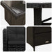 Set dining pentru exterior 11 buc. Negru poliratan - WALTI WALTI