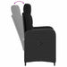 Set dining pentru exterior 11 buc. Negru poliratan - WALTI WALTI