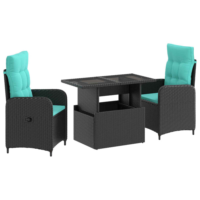 Set dining pentru exterior 3 pcs poliratan WALTI