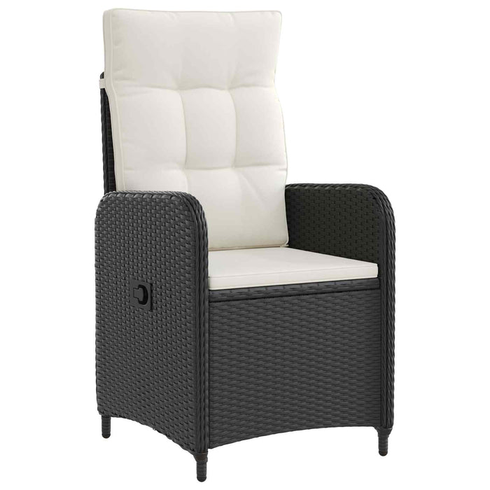 Set dining pentru exterior 3 pcs Negru și Alb crem WALTI