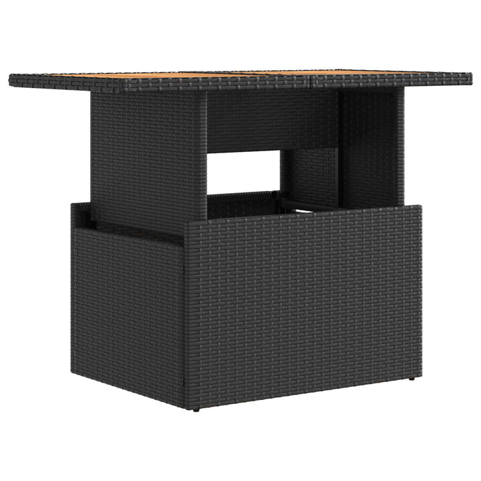 Set dining pentru exterior 3 pcs Negru și Alb crem WALTI