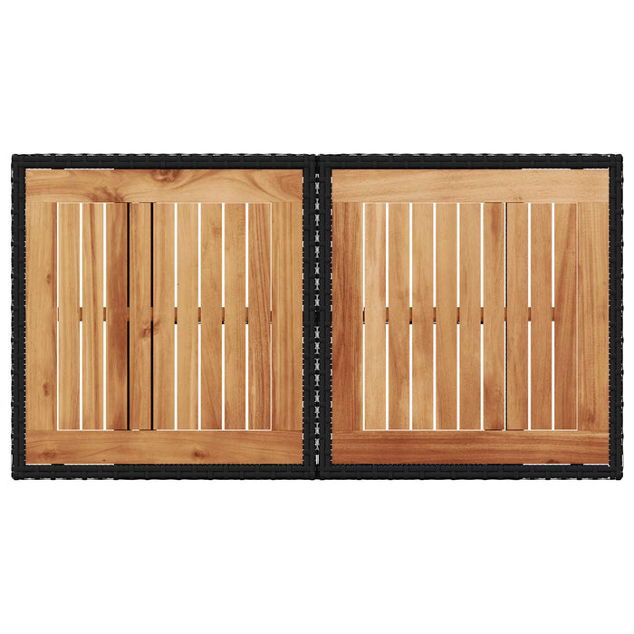 Set dining pentru exterior 3 pcs Negru și Alb crem WALTI