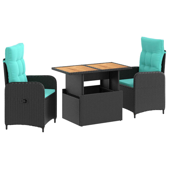 Set dining pentru exterior 3 pcs poliratan WALTI