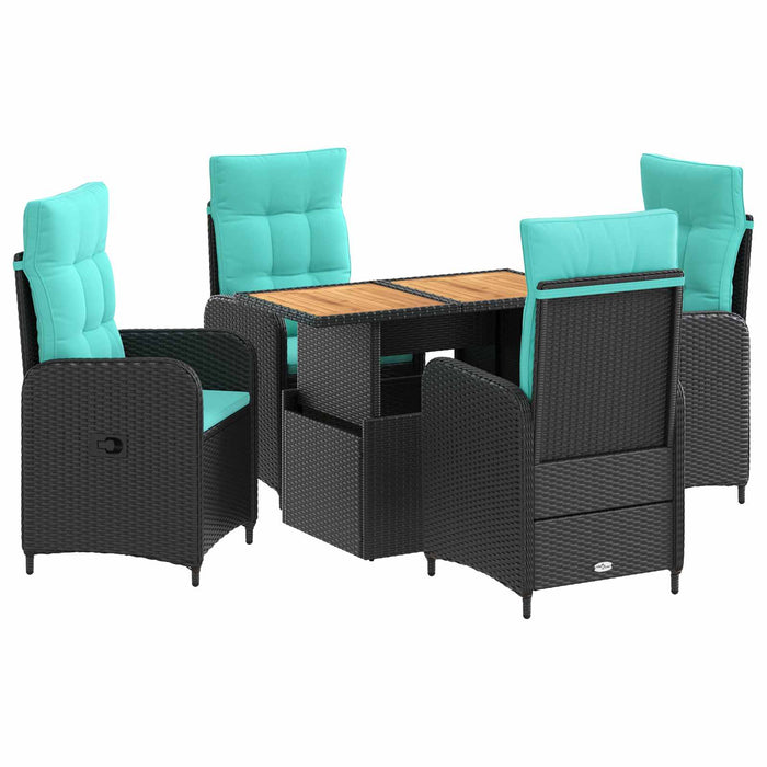 Set dining pentru exterior 5 pcs poliratan WALTI