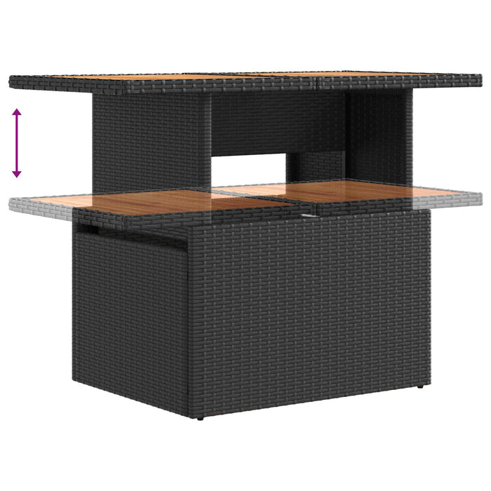 Set dining pentru exterior 5 pcs poliratan WALTI