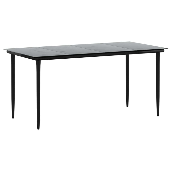 Set masă de canapea 7 pcs Rattan PE și oțel acoperit cu pulbere WALTI