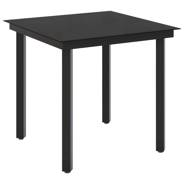 Set masă de canapea 3 pcs Rattan PE și oțel acoperit cu pulbere WALTI