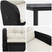 Set masă de canapea 7 pcs Rattan PE și oțel acoperit cu pulbere - WALTI WALTI