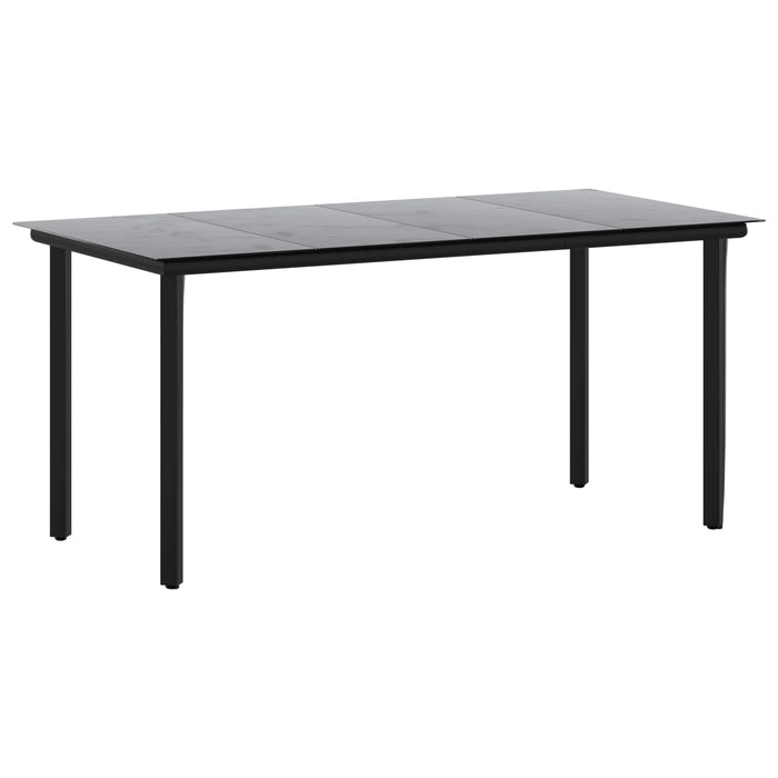 Set masă de canapea 7 pcs Rattan PE și oțel acoperit cu pulbere WALTI