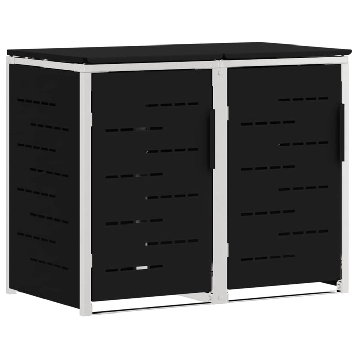 Depozitare pentru Containere cu Roți Negru Oţel inoxidabil WALTI