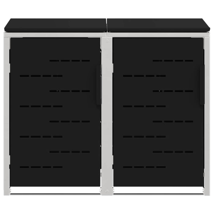 Depozitare pentru Containere cu Roți Negru Oţel inoxidabil WALTI