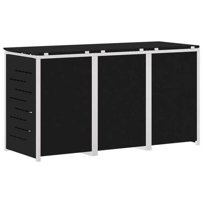 Depozitare pentru Containere cu Roți Negru Oţel inoxidabil WALTI