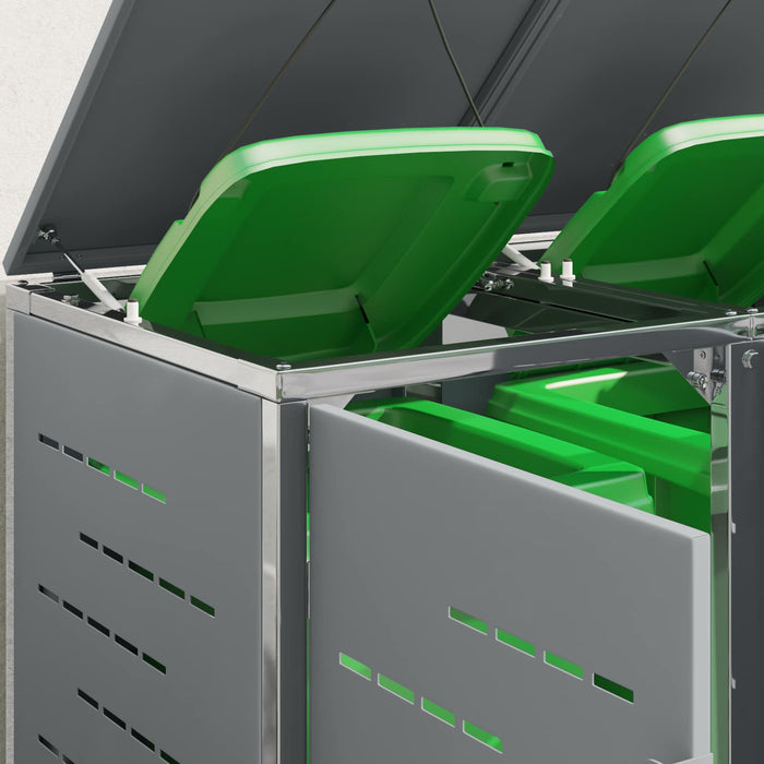 Depozitare pentru Containere cu Roți Gri 138 x 77,5 x 112,5 cm WALTI