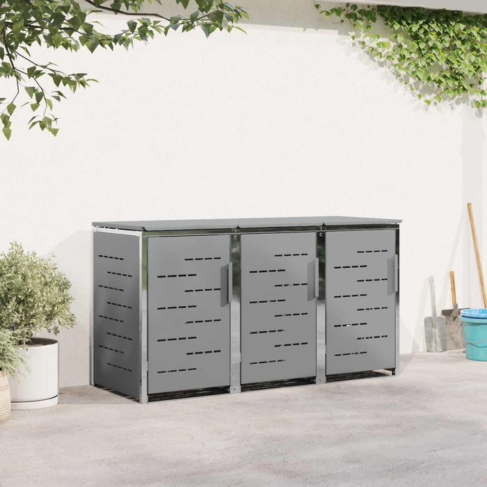 Depozitare pentru Containere cu Roți Oţel inoxidabil Gri WALTI