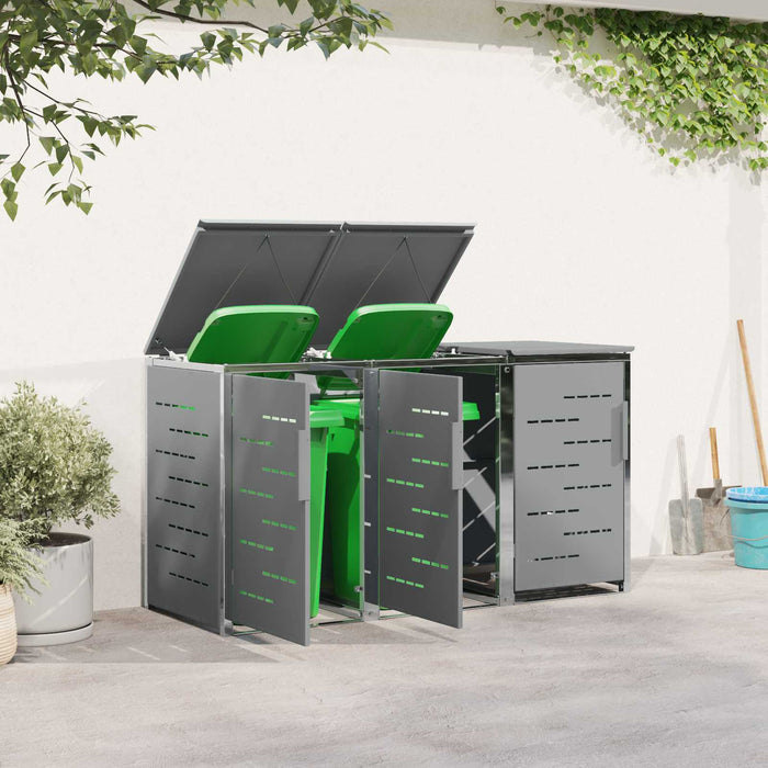 Depozitare pentru Containere cu Roți Oţel inoxidabil Gri WALTI