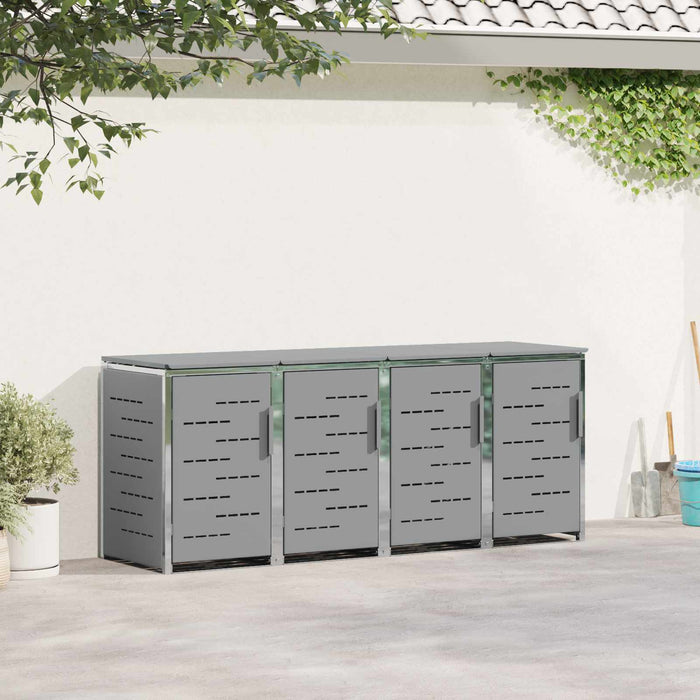 Depozitare pentru Containere cu Roți Oţel inoxidabil Gri WALTI