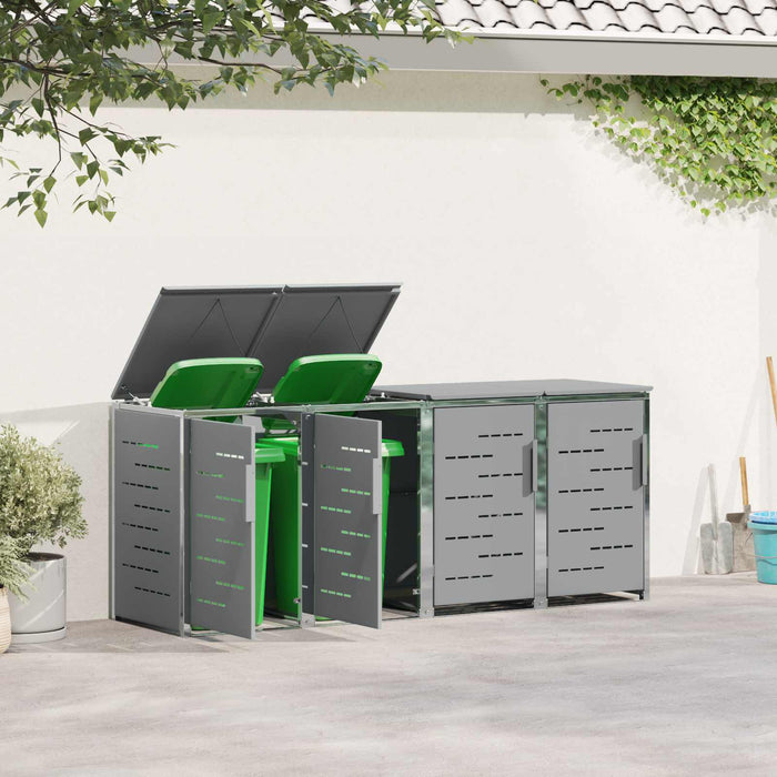 Depozitare pentru Containere cu Roți Oţel inoxidabil Gri WALTI