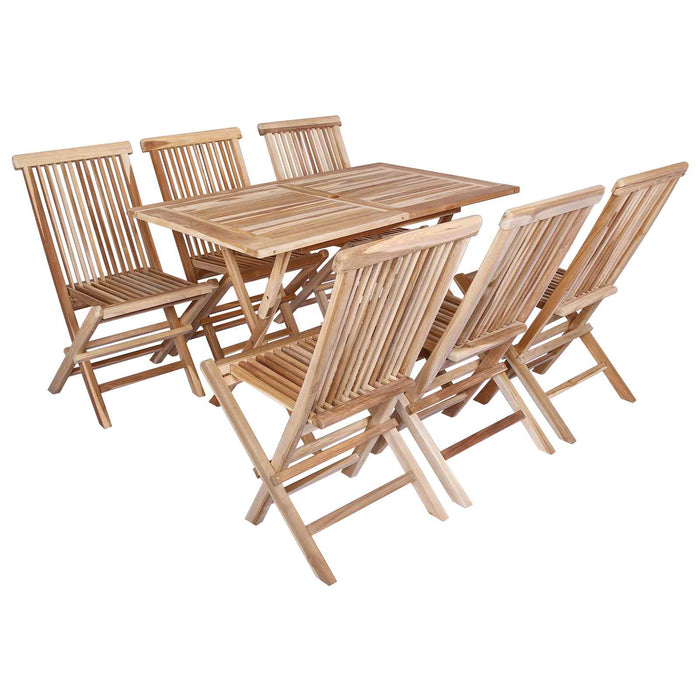 Set de Mobilier pentru Grădină 7 buc. natural Lemn solid de tec WALTI