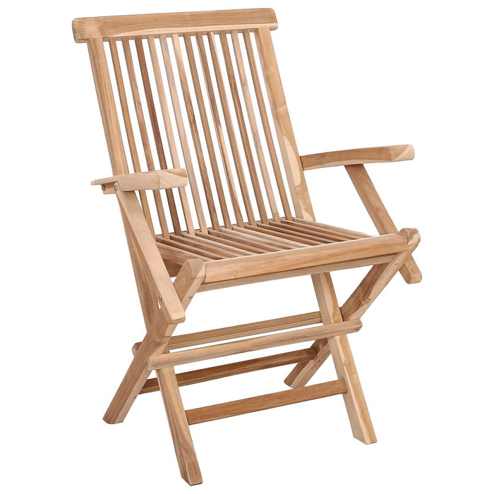 Set de Mobilier pentru Grădină 5 buc. natural Lemn solid de tec WALTI