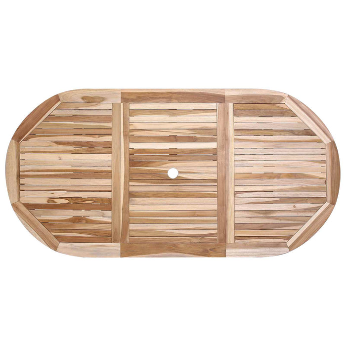 Set de Mobilier pentru Grădină 7 buc. natural Lemn solid de tec WALTI
