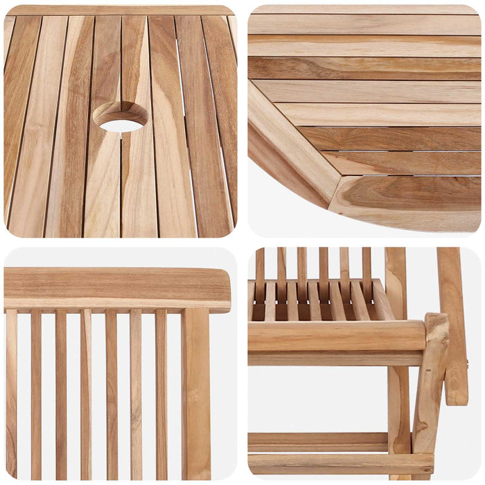 Set de Mobilier pentru Grădină 7 buc. natural Lemn solid de tec WALTI