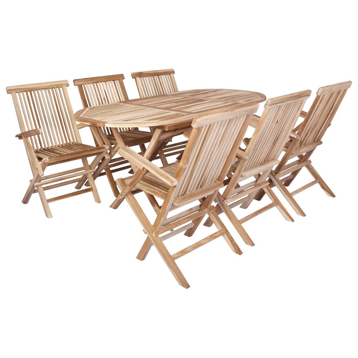 Set de Mobilier pentru Grădină 7 buc. natural Lemn solid de tec WALTI