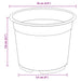 Vaza pentru flori 100 pcs Terracota Ø 15 x 12.5 cm Plastic - WALTI WALTI