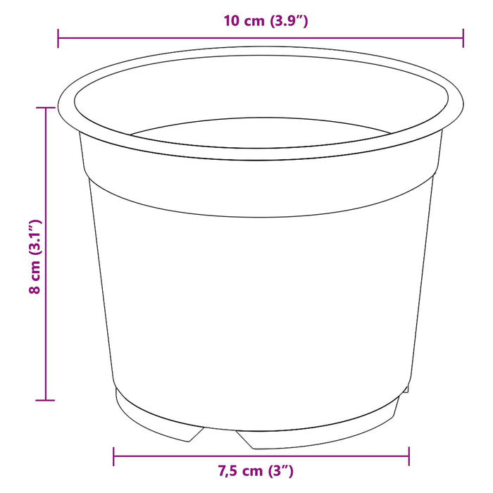 Vaza pentru flori 200 pcs Terracota Ø 15 x 12.5 cm Plastic - WALTI WALTI