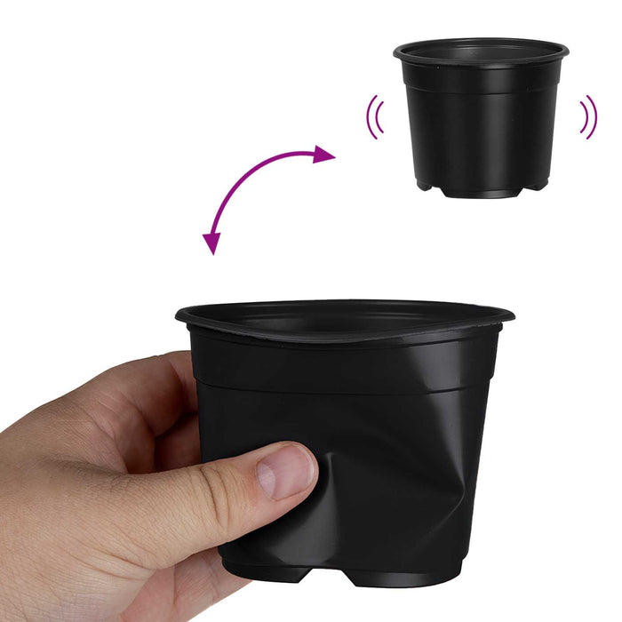 Vaza pentru flori 100 pcs Negru Ø 15 x 12.5 cm Plastic - WALTI WALTI