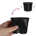 Vaza pentru flori 100 pcs Negru Ø 15 x 12.5 cm Plastic - WALTI WALTI