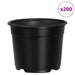 Vaza pentru flori 200 pcs Negru Ø 15 x 12.5 cm Plastic - WALTI WALTI