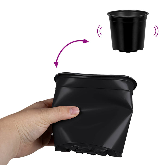 Vaza pentru flori 200 pcs Negru Ø 15 x 13 cm Plastic - WALTI WALTI