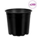 Vaza pentru flori 200 pcs Negru Ø 15 x 13 cm Plastic - WALTI WALTI