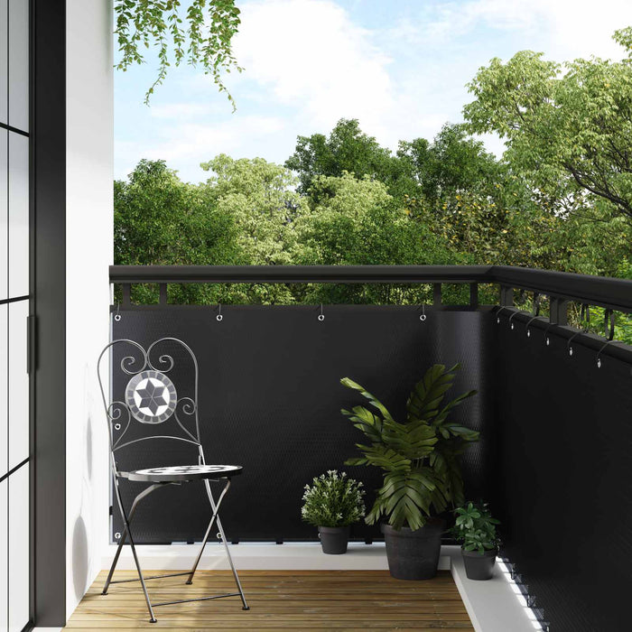 Ecran pentru balcon cu găici Negru - WALTI WALTI
