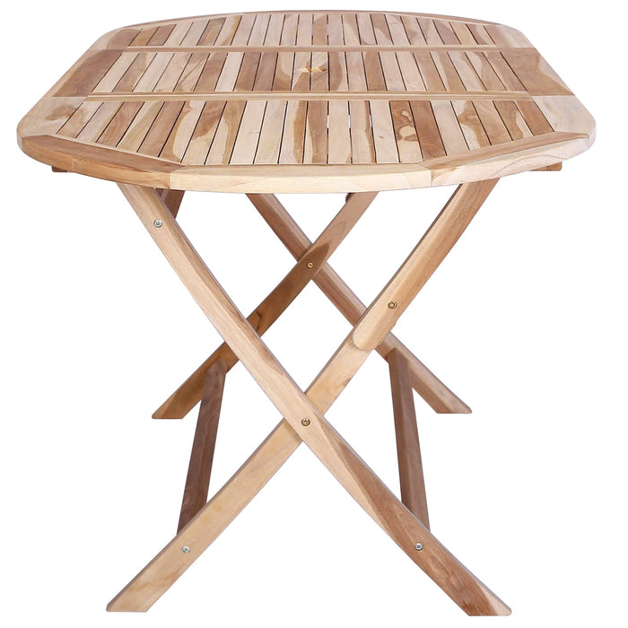 Masă pliabilă de grădină natural 160 x 80 x 76 cm - WALTI WALTI