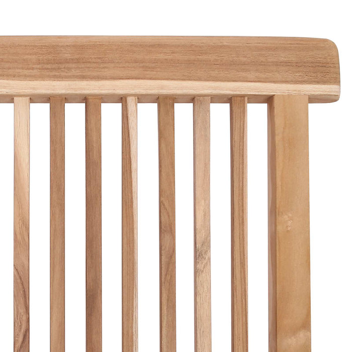 Scaun de grădină pliant 2 buc. natural Lemn solid de tec - WALTI WALTI