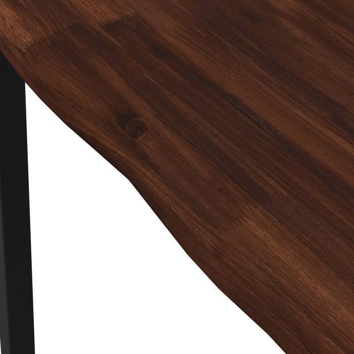 60 x 55 x 75 cm Lemn Solid de Acacia Maro închis și Negru WALTI