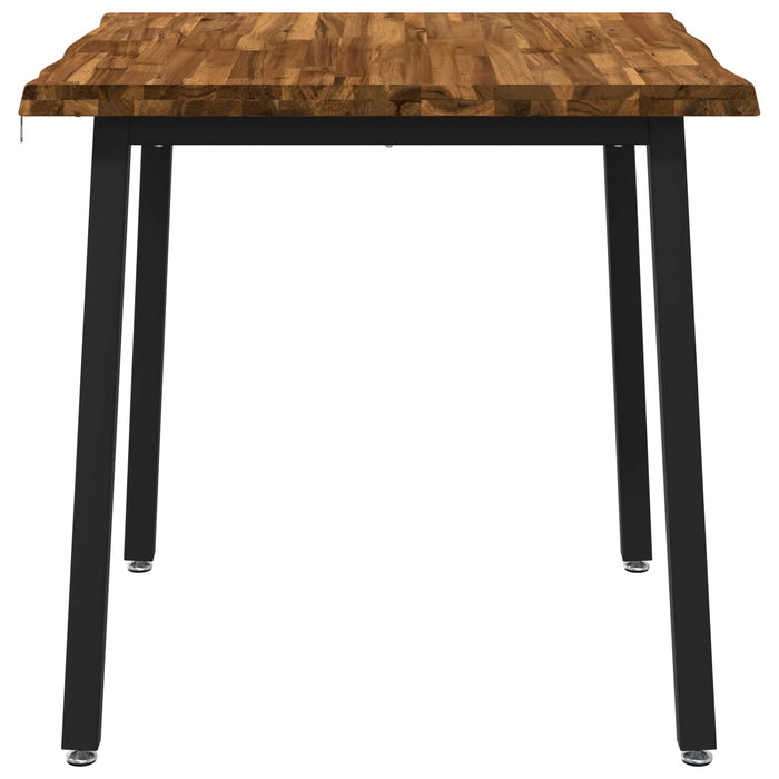 60 x 55 x 75 cm Lemn Solid de Acacia Natural și Negru WALTI