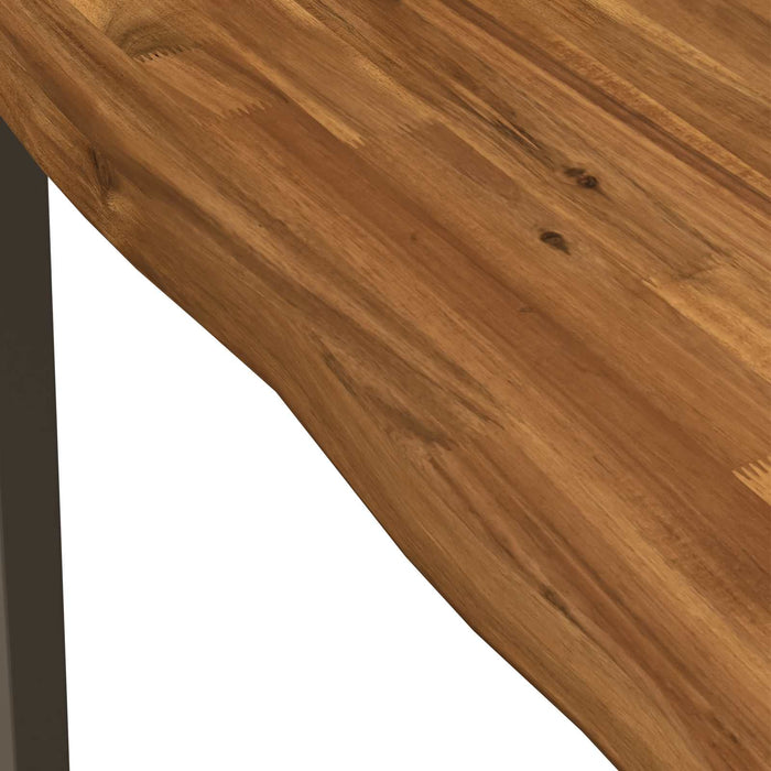 60 x 55 x 75 cm Lemn Solid de Acacia Natural și Cafea WALTI
