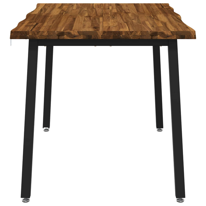 90 x 55 x 75 cm Lemn Solid de Acacia Natural și Negru WALTI