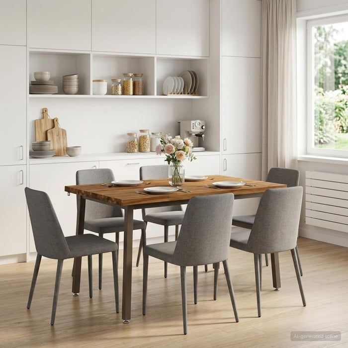 110 x 55 x 75 cm Lemn Solid de Acacia Natural și Cafea WALTI