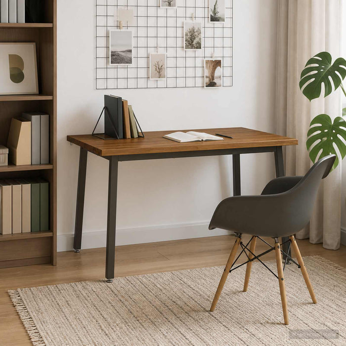 110 x 55 x 75 cm Lemn Solid de Acacia Natural și Cafea WALTI