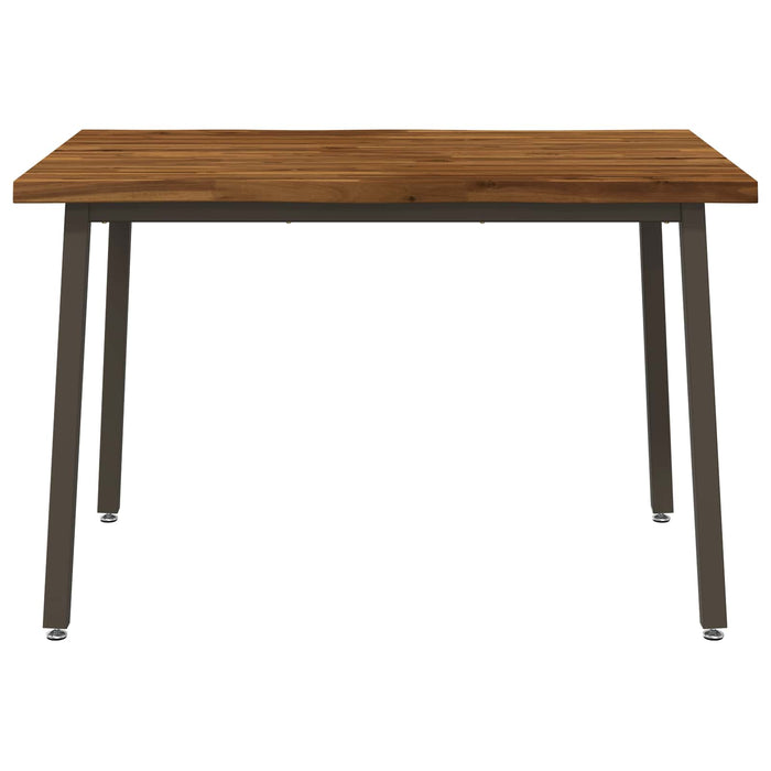 90 x 55 x 75 cm Lemn Solid de Acacia Natural și Cafea WALTI