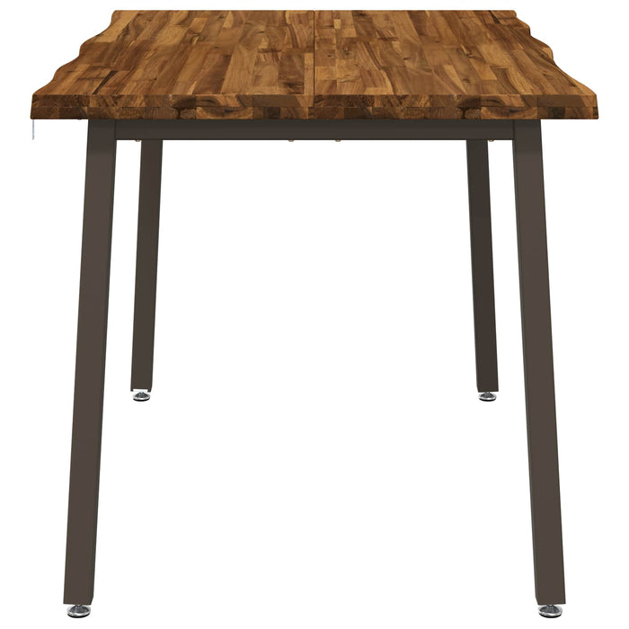 90 x 55 x 75 cm Lemn Solid de Acacia Natural și Cafea WALTI