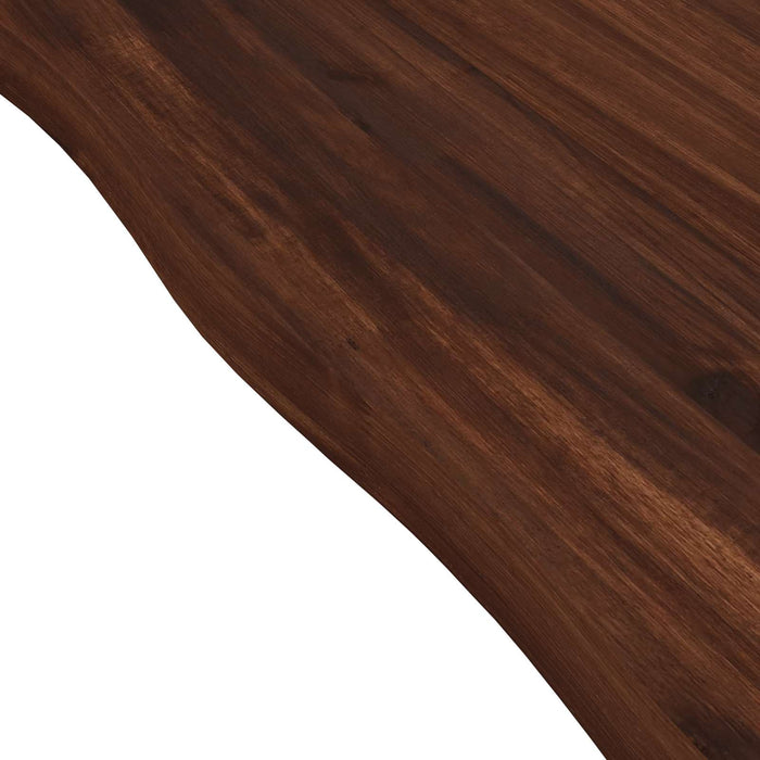 110 x 55 x 75 cm Lemn Solid de Acacia Maro închis și Alb WALTI
