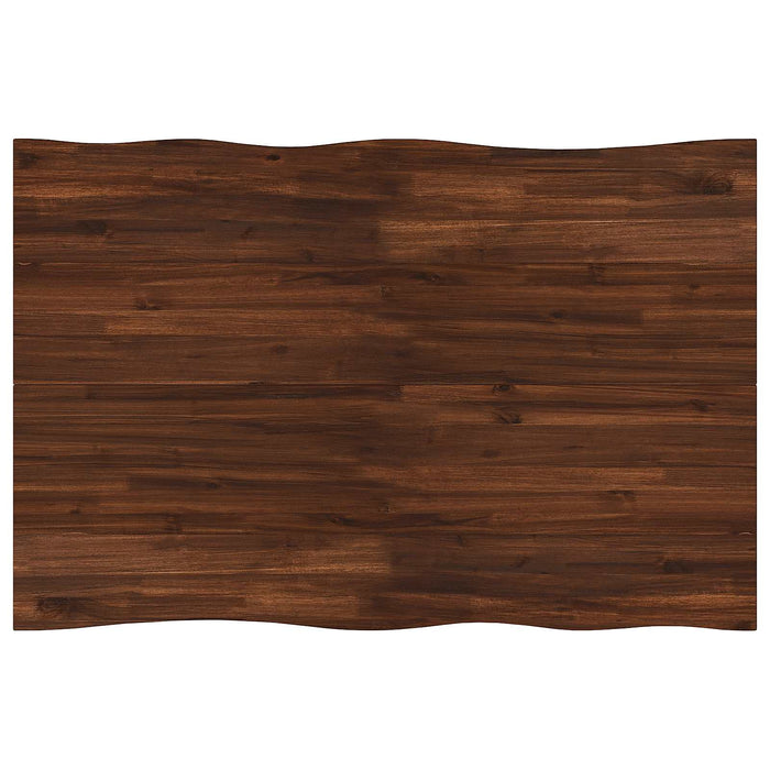 110 x 55 x 75 cm Lemn Solid de Acacia Maro închis și Alb WALTI