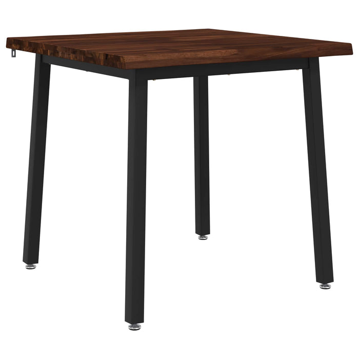 70 x 70 x 75 cm Lemn Solid de Acacia Maro închis și Negru WALTI