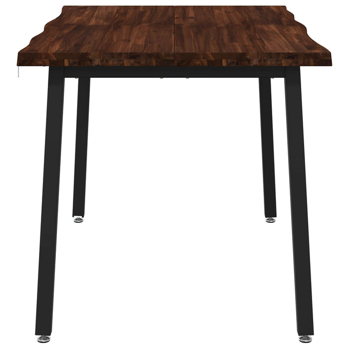 120 x 70 x 75 cm Lemn Solid de Acacia Maro închis și Negru WALTI