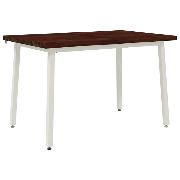 120 x 70 x 75 cm Lemn Solid de Acacia Maro închis și Alb WALTI