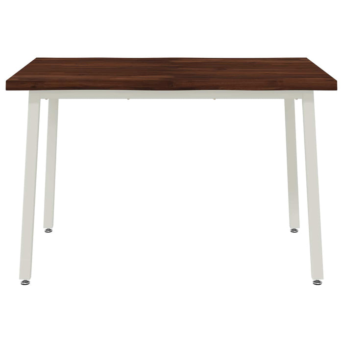 120 x 70 x 75 cm Lemn Solid de Acacia Maro închis și Alb WALTI